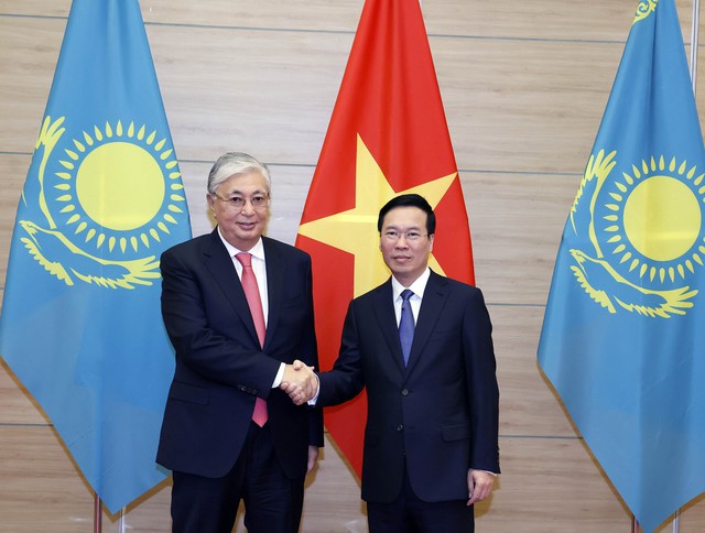 Chủ tịch nước Võ Văn Thưởng chủ trì chiêu đãi chào mừng Tổng thống Kazakhstan  - Ảnh 2.