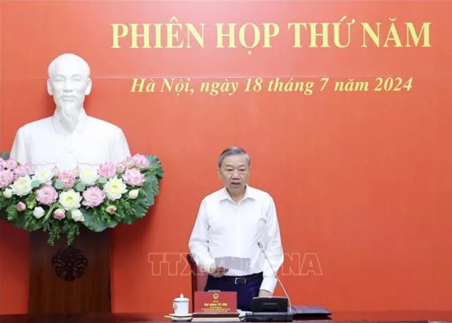 Chủ tịch nước Tô Lâm chủ trì Phiên họp thứ 5 Hội đồng Quốc phòng và An ninh - Ảnh 1.